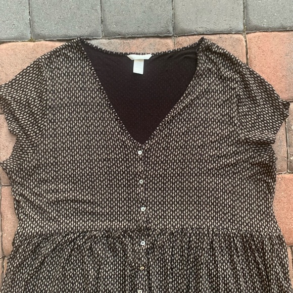 H&M Black Patterned Mini Dress - Picture 3 of 7